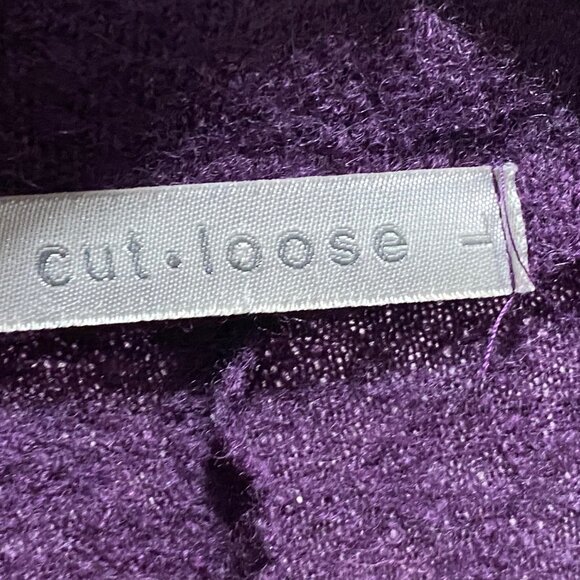 Cut Loose Lagenlook Boil Wool Exposed Seam Zip Up Made in USA Cardigan Sweater L - Picture 5 of 6